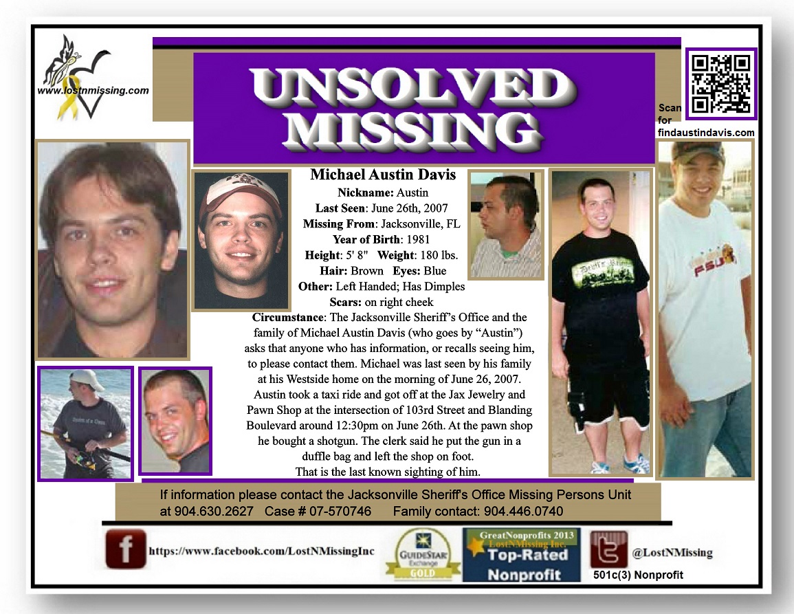 Michael Austin Davis - Unsolved Missing - June 26 2007