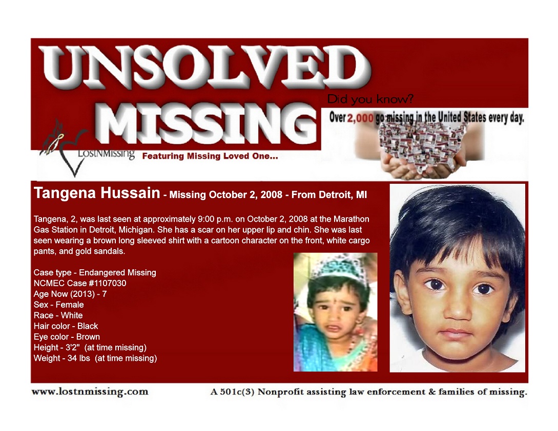 Tangena Hussain - Missing - Oct 02 2008 - Detroit Michigan