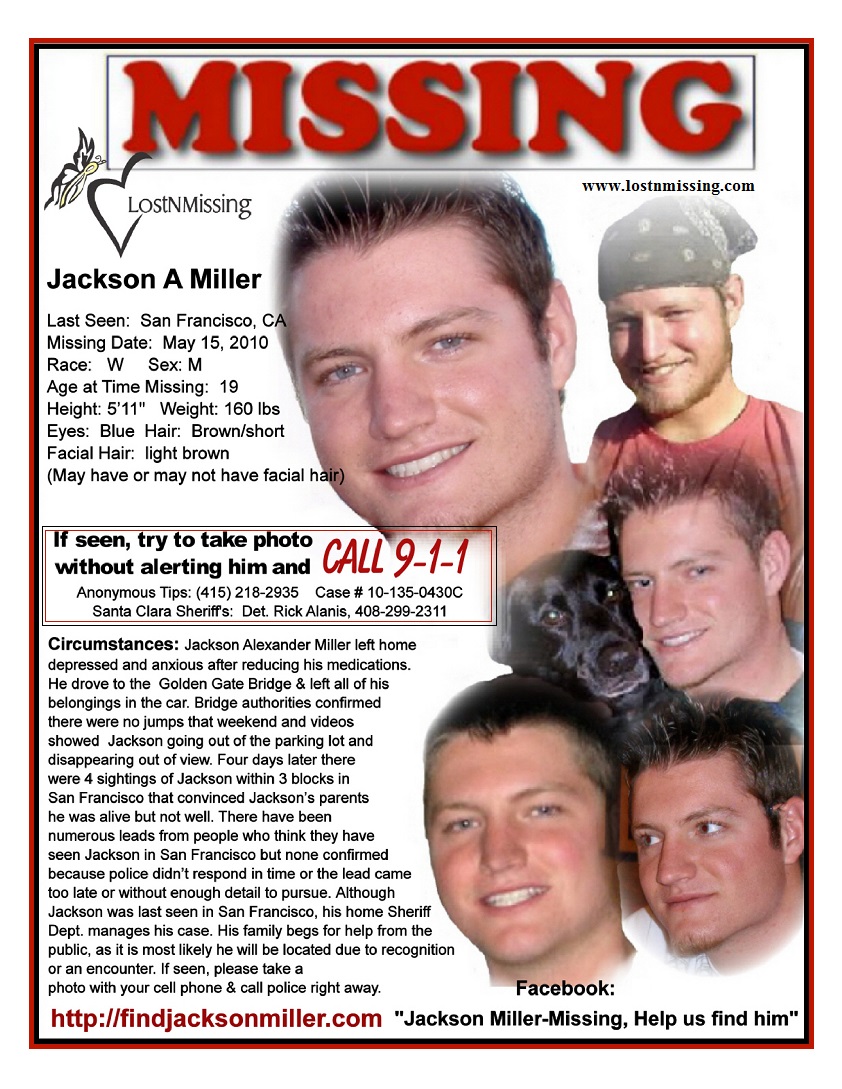 Jackson Alexander Miller missing since 2010 - San Francisco CA-1