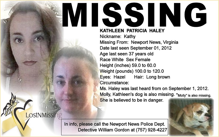 Kathleen Patricia Haley MISSING Newport News Virginia - Sept 2012_001