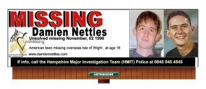 Damien Nettles - Unsolved Missing - American teen, 16, missing overseas at Isle of Wight - 1996