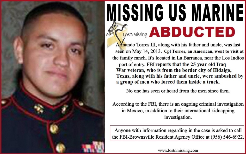 Armando Torres III US MARINE - Missing Abducted - MX - May 14 2013_001