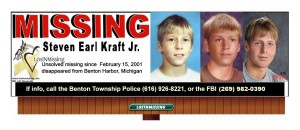 Steven Earl Kraft JR - Unsolved Missing since Feb 15 2001 from Benton Harbor MI