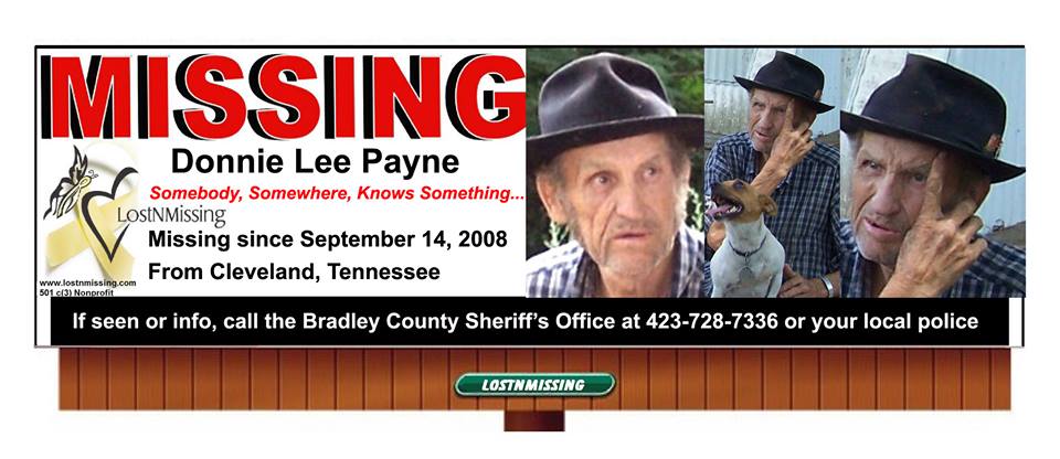 Donnie Payne MISSING from Cleveland TN since 2008