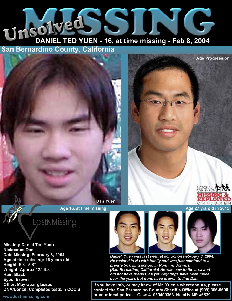 Daniel Ted Yuen - Missing - UNSOLVLED 2004 - California
