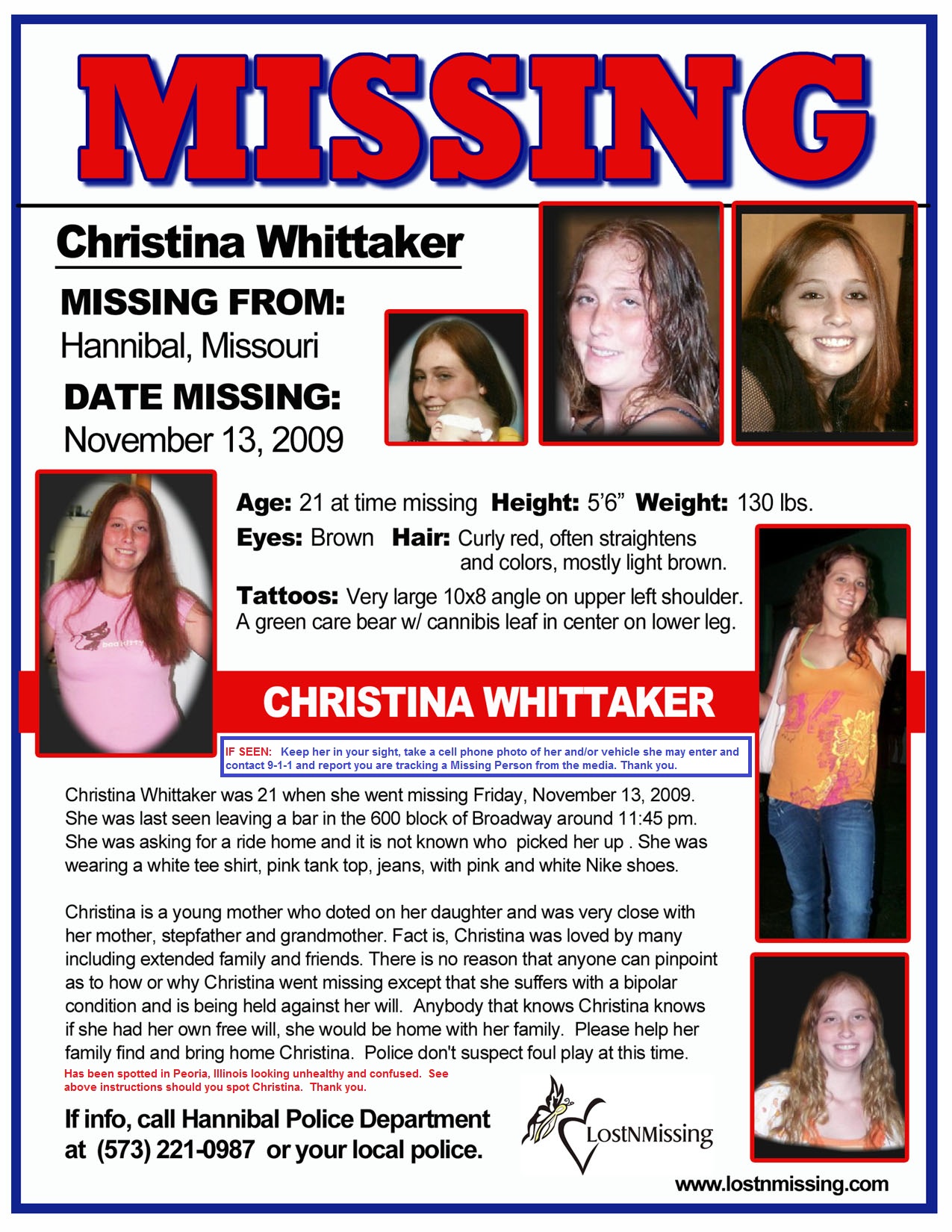 Christina Whittaker Missing Poster Color - LostNMissing - Copy