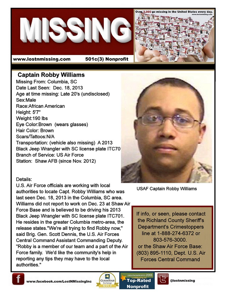 CAPT ROBBY WILLIAMS 2- Missing