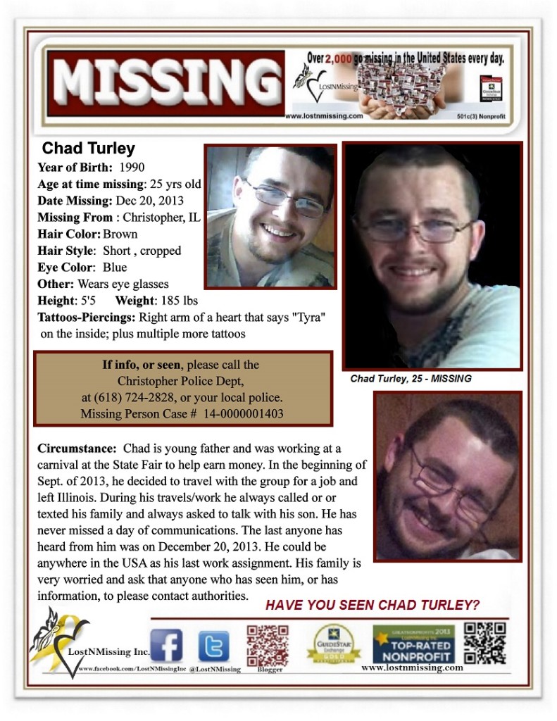 Chad Turley MISSING Dec 20 2013 - ILLINOIS