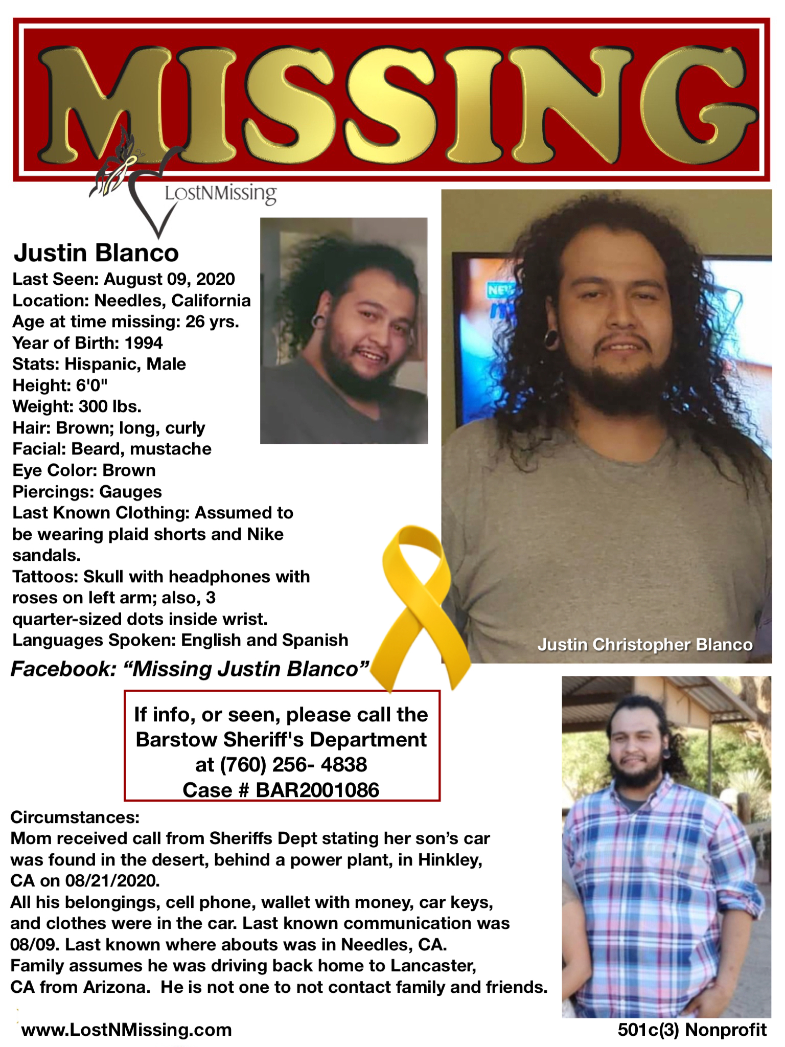 Justin Blanco – August 09, 2020 – Needles, California